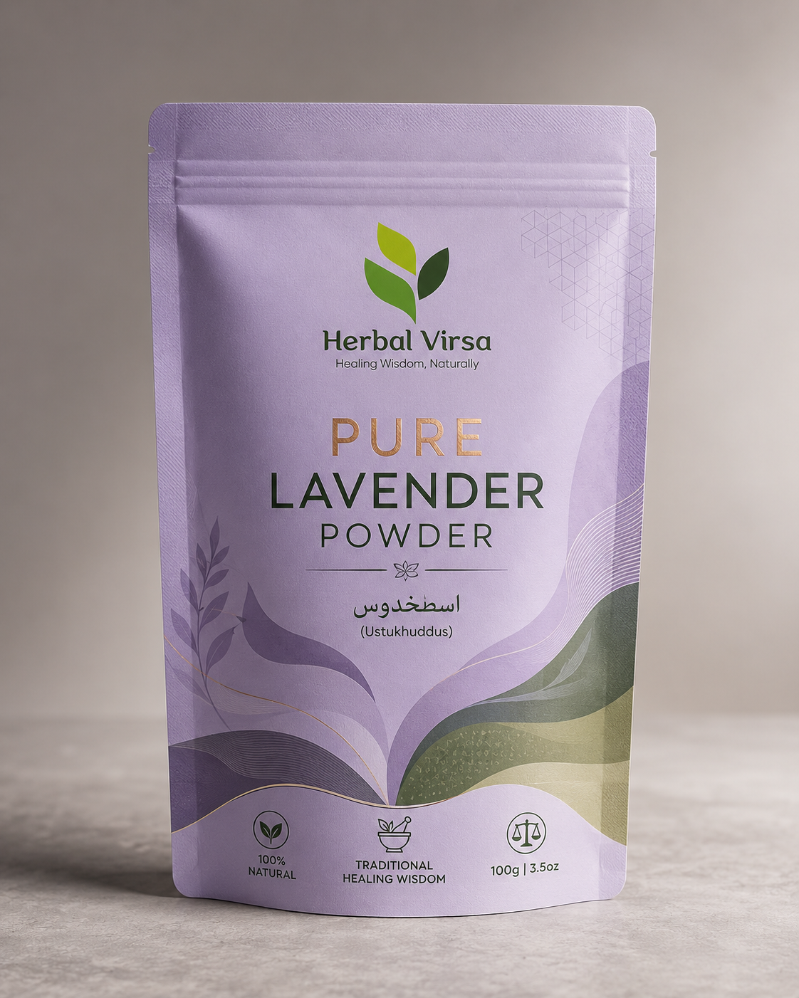 Herbal Virsa Pure Lavender Powder (Ustokhadoos) – 100% Natural | 100g